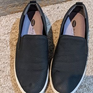 Dr Scholl's black slip ons